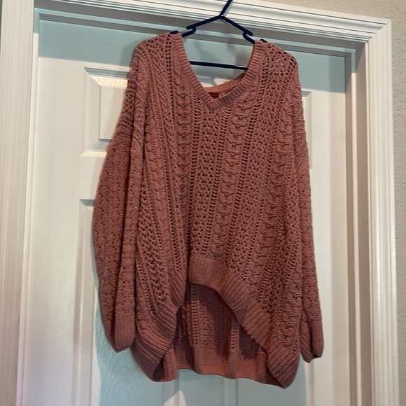 Red by BKE pointelle pullover sweater - Picture 4 of 8